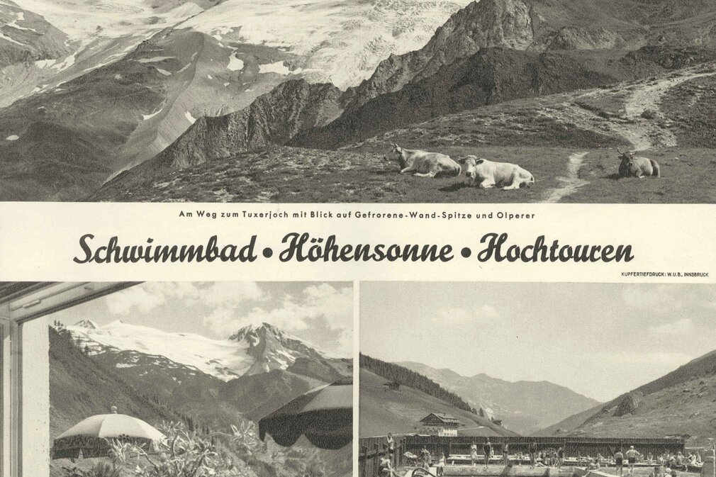 Die Kombination aus Bergpanorama und einem einladenden Schwimmbad schafft eine entspannende Atmosphäre in den Alpen.